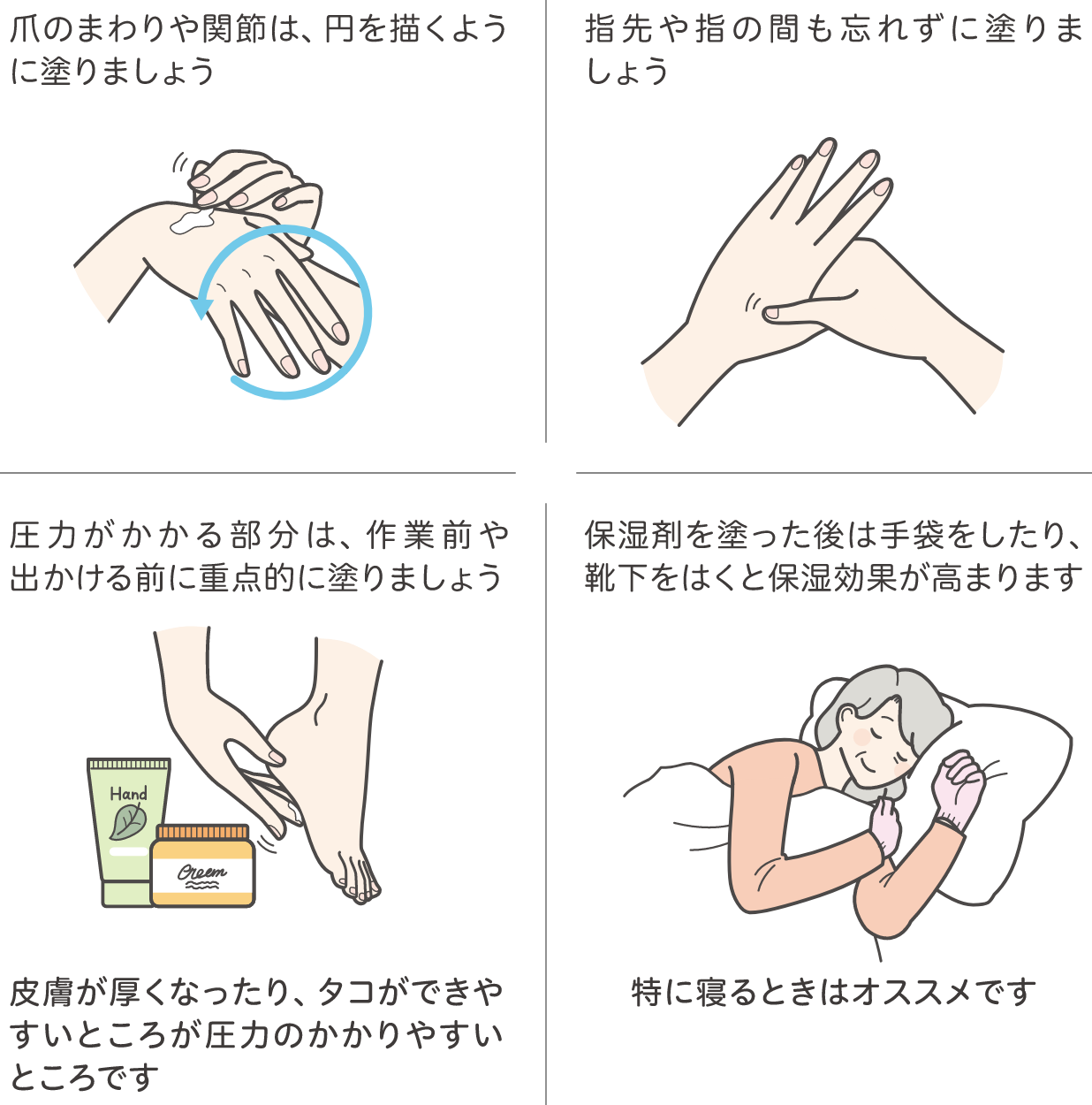 保湿剤を塗るときのポイント