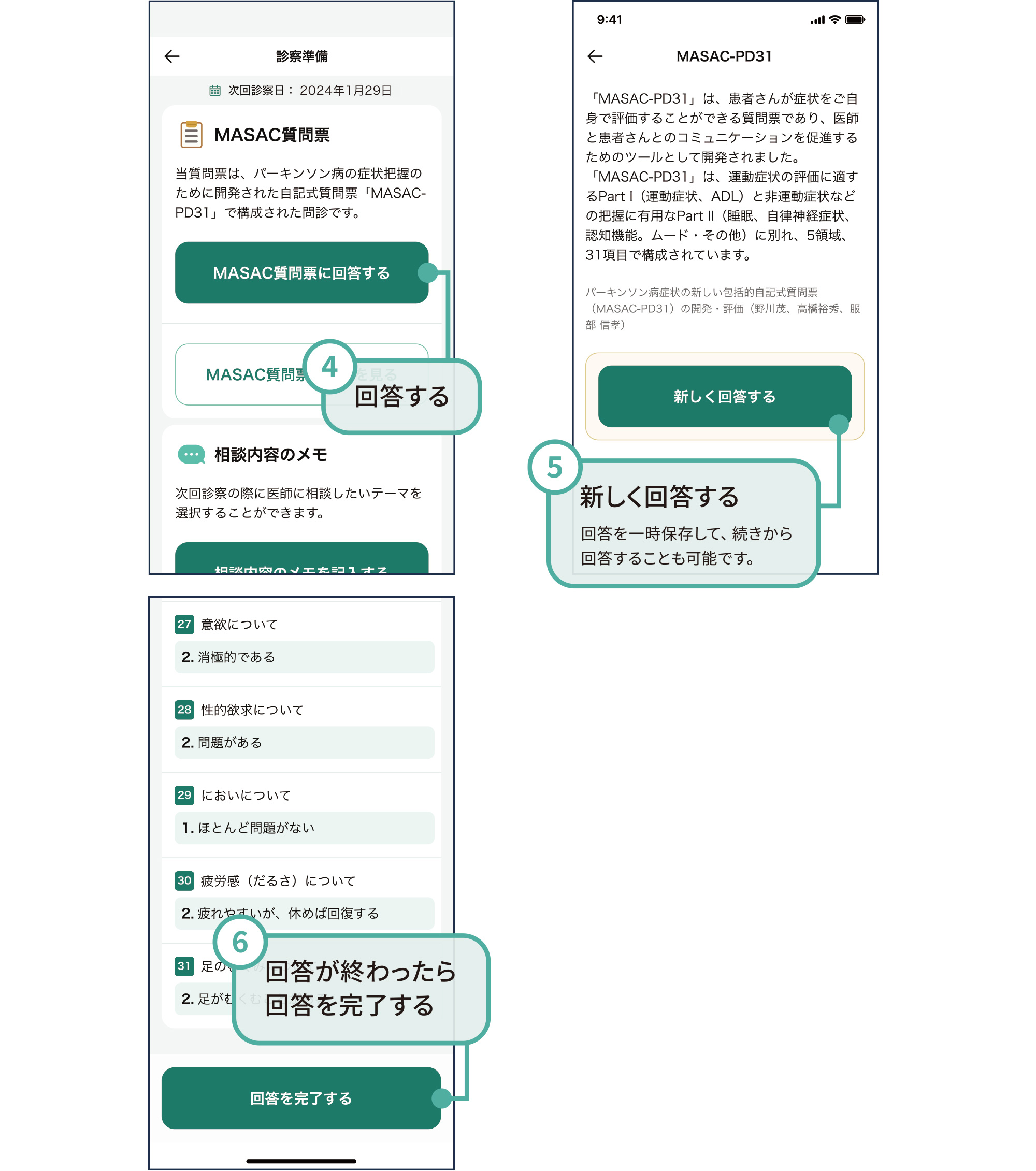 MASAC質問票に回答する